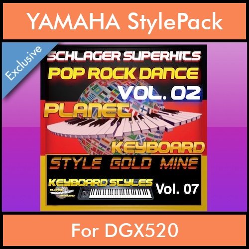 StyleGoldMine By PK Vol. 7  - Dance Pop Rock 2 - 60 Styles / Song Styles for YAMAHA DGX520 in STY format StyleGoldMine By PK Vol. 7  - Dance Pop Rock 2 - 60 Styles / Song Styles for YAMAHA DGX520 in STY format