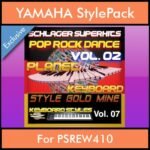 StyleGoldMine By PK Vol. 7  - Dance Pop Rock 2 - 60 Styles / Song Styles for YAMAHA PSREW410 in STY format