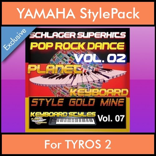 StyleGoldMine By PK Vol. 7  - Dance Pop Rock 2 - 60 Styles / Song Styles for YAMAHA TYROS 2 in STY format StyleGoldMine By PK Vol. 7  - Dance Pop Rock 2 - 60 Styles / Song Styles for YAMAHA TYROS 2 in STY format