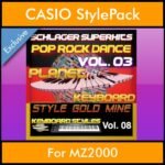 StyleGoldMine By PK Vol. 8  - Dance Pop Rock 3 - 60 Styles / Song Styles for CASIO MZ2000 in STL format