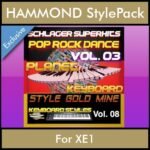 StyleGoldMine By PK Vol. 8  - Dance Pop Rock 3 - 60 Styles / Song Styles for HAMMOND XE1 in PAT format