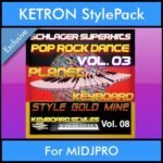 StyleGoldMine By PK Vol. 8  - Dance Pop Rock 3 - 60 Styles / Song Styles for KETRON MIDJPRO in KST format