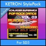 StyleGoldMine By PK Vol. 8  - Dance Pop Rock 3 - 60 Styles / Song Styles for KETRON SD3 in PAT format