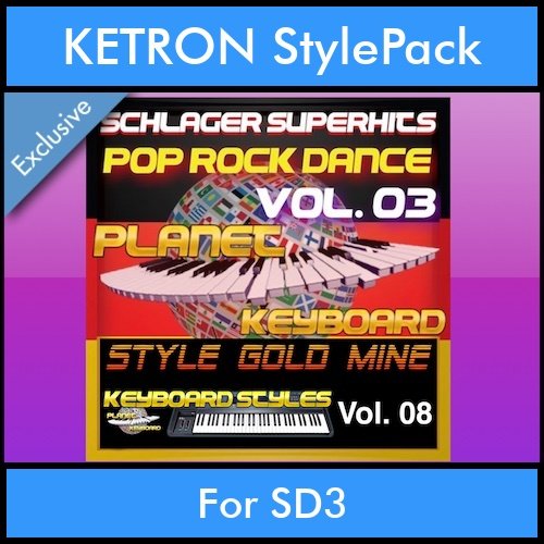 StyleGoldMine By PK Vol. 8 - Dance Pop Rock 3 - 60 Styles / Song Styles for KETRON SD3 in PAT format StyleGoldMine By PK Vol. 8 - Dance Pop Rock 3 - 60 Styles / Song Styles for KETRON SD3 in PAT format