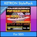 StyleGoldMine By PK Vol. 8  - Dance Pop Rock 3 - 60 Styles / Song Styles for KETRON SD5 in PAT format