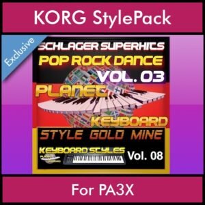 StyleGoldMine By PK Vol. 8  - Dance Pop Rock 3 - 60 Styles / Song Styles for KORG PA3X in STY format