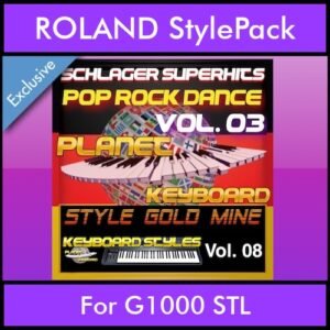 StyleGoldMine By PK Vol. 8  - Dance Pop Rock 3 - 60 Styles / Song Styles for ROLAND G1000 STL in STL format