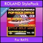 StyleGoldMine By PK Vol. 8  - Dance Pop Rock 3 - 60 Styles / Song Styles for ROLAND RA95 in STL format