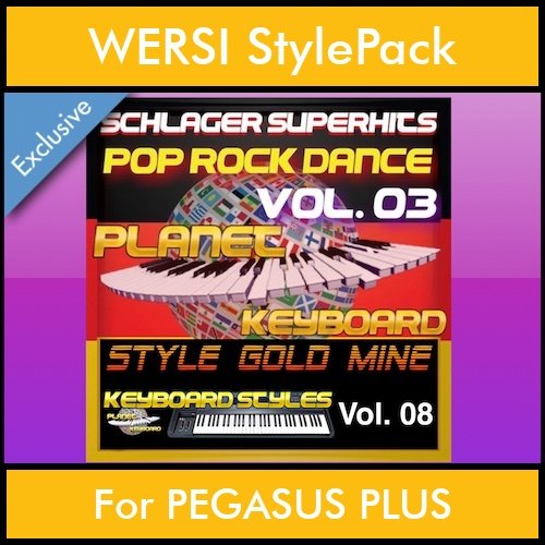 StyleGoldMine By PK Vol. 8  - Dance Pop Rock 3 - 60 Styles / Song Styles for WERSI PEGASUS PLUS in STE format StyleGoldMine By PK Vol. 8  - Dance Pop Rock 3 - 60 Styles / Song Styles for WERSI PEGASUS PLUS in STE format