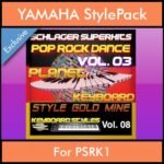 StyleGoldMine By PK Vol. 8  - Dance Pop Rock 3 - 60 Styles / Song Styles for YAMAHA PSRK1 in STY format