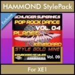 StyleGoldMine By PK Vol. 9  - Dance Pop Rock 4 - 60 Styles / Song Styles for HAMMOND XE1 in PAT format