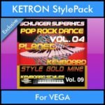 StyleGoldMine By PK Vol. 9  - Dance Pop Rock 4 - 60 Styles / Song Styles for KETRON VEGA in PAT format