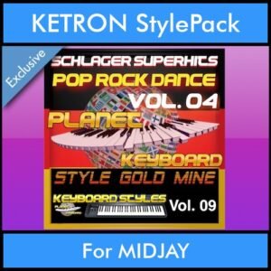 StyleGoldMine By PK Vol. 9  - Dance Pop Rock 4 - 60 Styles / Song Styles for KETRON MIDJAY in PAT format