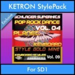 StyleGoldMine By PK Vol. 9  - Dance Pop Rock 4 - 60 Styles / Song Styles for KETRON SD1 in PAT format