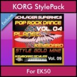 StyleGoldMine By PK Vol. 9  - Dance Pop Rock 4 - 60 Styles / Song Styles for KORG EK50 in STY format