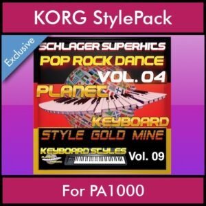 StyleGoldMine By PK Vol. 9  - Dance Pop Rock 4 - 60 Styles / Song Styles for KORG PA1000 in STY format