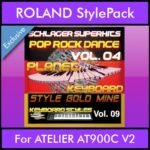 StyleGoldMine By PK Vol. 9  - Dance Pop Rock 4 - 60 Styles / Song Styles for ROLAND ATELIER AT900C V2 in STL format