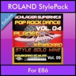 StyleGoldMine By PK Vol. 9  - Dance Pop Rock 4 - 60 Styles / Song Styles for ROLAND E86 in STL format
