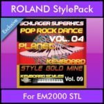 StyleGoldMine By PK Vol. 9  - Dance Pop Rock 4 - 60 Styles / Song Styles for ROLAND EM2000 STL in STL format