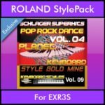StyleGoldMine By PK Vol. 9  - Dance Pop Rock 4 - 60 Styles / Song Styles for ROLAND EXR3S in STL format