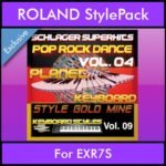 StyleGoldMine By PK Vol. 9  - Dance Pop Rock 4 - 60 Styles / Song Styles for ROLAND EXR7S in STL format
