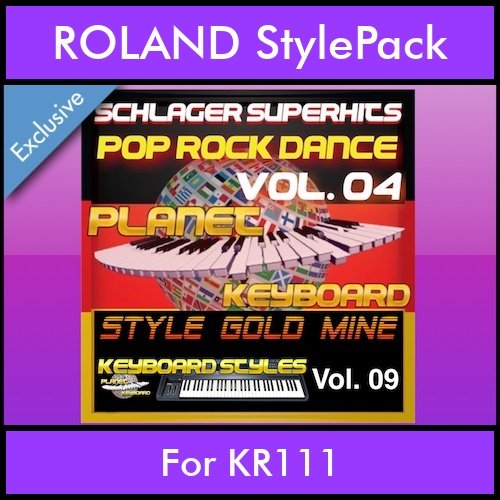StyleGoldMine By PK Vol. 9 - Dance Pop Rock 4 - 60 Styles / Song Styles for ROLAND KR111 in STL format StyleGoldMine By PK Vol. 9 - Dance Pop Rock 4 - 60 Styles / Song Styles for ROLAND KR111 in STL format