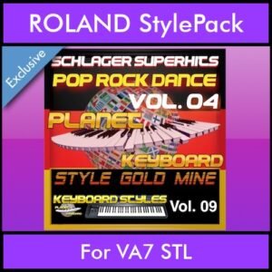 StyleGoldMine By PK Vol. 9 - Dance Pop Rock 4 - 60 Styles / Song Styles for ROLAND VA7 STL in STL format