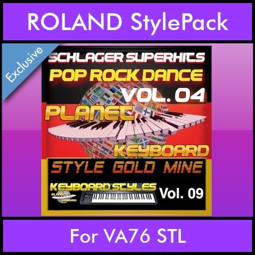 StyleGoldMine By PK Vol. 9  - Dance Pop Rock 4 - 60 Styles / Song Styles for ROLAND VA76 STL in STL format StyleGoldMine By PK Vol. 9  - Dance Pop Rock 4 - 60 Styles / Song Styles for ROLAND VA76 STL in STL format