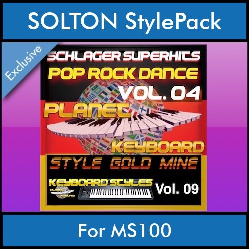 StyleGoldMine By PK Vol. 9  - Dance Pop Rock 4 - 60 Styles / Song Styles for SOLTON MS100 in PAT format StyleGoldMine By PK Vol. 9  - Dance Pop Rock 4 - 60 Styles / Song Styles for SOLTON MS100 in PAT format
