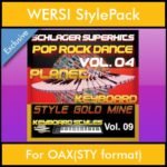 StyleGoldMine By PK Vol. 9  - Dance Pop Rock 4 - 60 Styles / Song Styles for WERSI OAX(STY format) in STY format