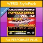 StyleGoldMine By PK Vol. 9  - Dance Pop Rock 4 - 60 Styles / Song Styles for WERSI PERFORMER PLUS in STE format