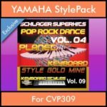StyleGoldMine By PK Vol. 9  - Dance Pop Rock 4 - 60 Styles / Song Styles for YAMAHA CVP309 in STY format