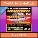 StyleGoldMine By PK Vol. 9  - Dance Pop Rock 4 - 60 Styles / Song Styles for YAMAHA CVP69 in STY format