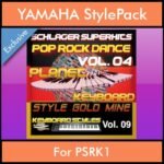 StyleGoldMine By PK Vol. 9  - Dance Pop Rock 4 - 60 Styles / Song Styles for YAMAHA PSRK1 in STY format