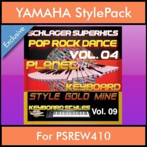 StyleGoldMine By PK Vol. 9  - Dance Pop Rock 4 - 60 Styles / Song Styles for YAMAHA PSREW410 in STY format