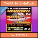 StyleGoldMine By PK Vol. 9  - Dance Pop Rock 4 - 60 Styles / Song Styles for YAMAHA TYROS 1 in STY format