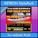 StyleGoldMine By PK Vol. 10  - Dance Pop Rock 5 - 60 Styles / Song Styles for KETRON MIDJAY PLUS in PAT format