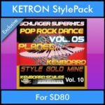 StyleGoldMine By PK Vol. 10  - Dance Pop Rock 5 - 60 Styles / Song Styles for KETRON SD80 in KST format