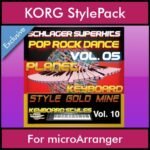 StyleGoldMine By PK Vol. 10  - Dance Pop Rock 5 - 60 Styles / Song Styles for KORG microArranger in STY format
