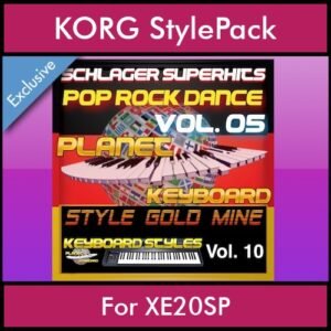 StyleGoldMine By PK Vol. 10  - Dance Pop Rock 5 - 60 Styles / Song Styles for KORG XE20SP in STY format