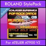 StyleGoldMine By PK Vol. 10  - Dance Pop Rock 5 - 60 Styles / Song Styles for ROLAND ATELIER AT900 V2 in STL format