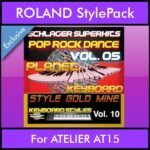 StyleGoldMine By PK Vol. 10  - Dance Pop Rock 5 - 60 Styles / Song Styles for ROLAND ATELIER AT15 in STL format