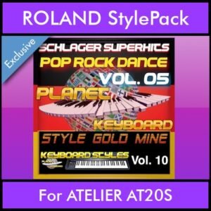 StyleGoldMine By PK Vol. 10  - Dance Pop Rock 5 - 60 Styles / Song Styles for ROLAND ATELIER AT20S in STL format
