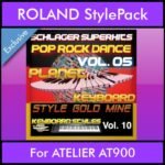StyleGoldMine By PK Vol. 10  - Dance Pop Rock 5 - 60 Styles / Song Styles for ROLAND ATELIER AT900 in STL format