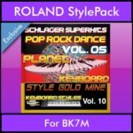 StyleGoldMine By PK Vol. 10  - Dance Pop Rock 5 - 60 Styles / Song Styles for ROLAND BK7M in STL format