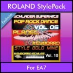StyleGoldMine By PK Vol. 10  - Dance Pop Rock 5 - 60 Styles / Song Styles for ROLAND EA7 in STL format
