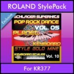 StyleGoldMine By PK Vol. 10  - Dance Pop Rock 5 - 60 Styles / Song Styles for ROLAND KR377 in STL format