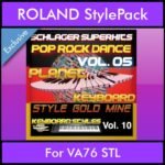 StyleGoldMine By PK Vol. 10  - Dance Pop Rock 5 - 60 Styles / Song Styles for ROLAND VA76 STL in STL format