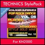 StyleGoldMine By PK Vol. 10  - Dance Pop Rock 5 - 60 Styles / Song Styles for TECHNICS KN2000 in CMP format