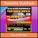 StyleGoldMine By PK Vol. 10  - Dance Pop Rock 5 - 60 Styles / Song Styles for YAMAHA CVP107 in STY format